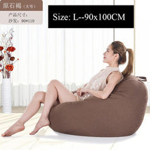 Load image into Gallery viewer, Bean Bag Sofa Cover Lounger Chair Sofa Ottoman Seat Living Room Furniture Without Filler Beanbag Bed Pouf Puff Couch Lazy Tatami