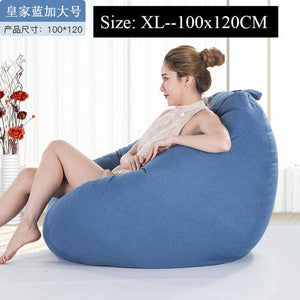 Bean Bag Sofa Cover Lounger Chair Sofa Ottoman Seat Living Room Furniture Without Filler Beanbag Bed Pouf Puff Couch Lazy Tatami