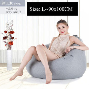 Bean Bag Sofa Cover Lounger Chair Sofa Ottoman Seat Living Room Furniture Without Filler Beanbag Bed Pouf Puff Couch Lazy Tatami