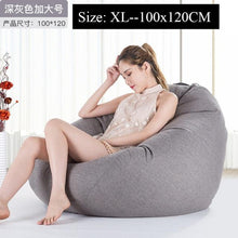 Load image into Gallery viewer, Bean Bag Sofa Cover Lounger Chair Sofa Ottoman Seat Living Room Furniture Without Filler Beanbag Bed Pouf Puff Couch Lazy Tatami