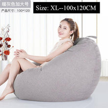 Load image into Gallery viewer, Bean Bag Sofa Cover Lounger Chair Sofa Ottoman Seat Living Room Furniture Without Filler Beanbag Bed Pouf Puff Couch Lazy Tatami