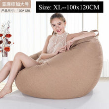 Load image into Gallery viewer, Bean Bag Sofa Cover Lounger Chair Sofa Ottoman Seat Living Room Furniture Without Filler Beanbag Bed Pouf Puff Couch Lazy Tatami