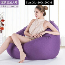 Load image into Gallery viewer, Bean Bag Sofa Cover Lounger Chair Sofa Ottoman Seat Living Room Furniture Without Filler Beanbag Bed Pouf Puff Couch Lazy Tatami