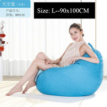 Load image into Gallery viewer, Bean Bag Sofa Cover Lounger Chair Sofa Ottoman Seat Living Room Furniture Without Filler Beanbag Bed Pouf Puff Couch Lazy Tatami