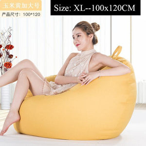 Bean Bag Sofa Cover Lounger Chair Sofa Ottoman Seat Living Room Furniture Without Filler Beanbag Bed Pouf Puff Couch Lazy Tatami