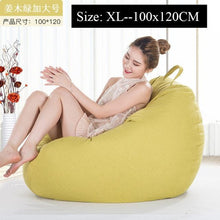 Load image into Gallery viewer, Bean Bag Sofa Cover Lounger Chair Sofa Ottoman Seat Living Room Furniture Without Filler Beanbag Bed Pouf Puff Couch Lazy Tatami